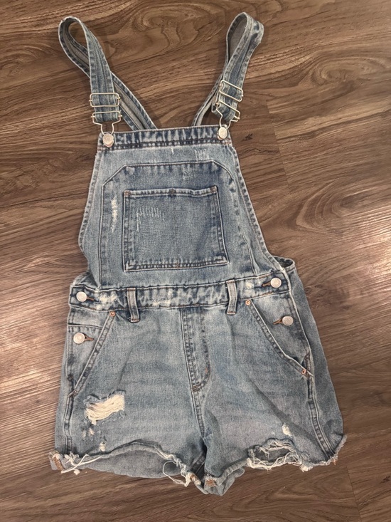 wild fable Pants - wild fable light blue denim short overalls